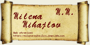 Milena Mihajlov vizit kartica